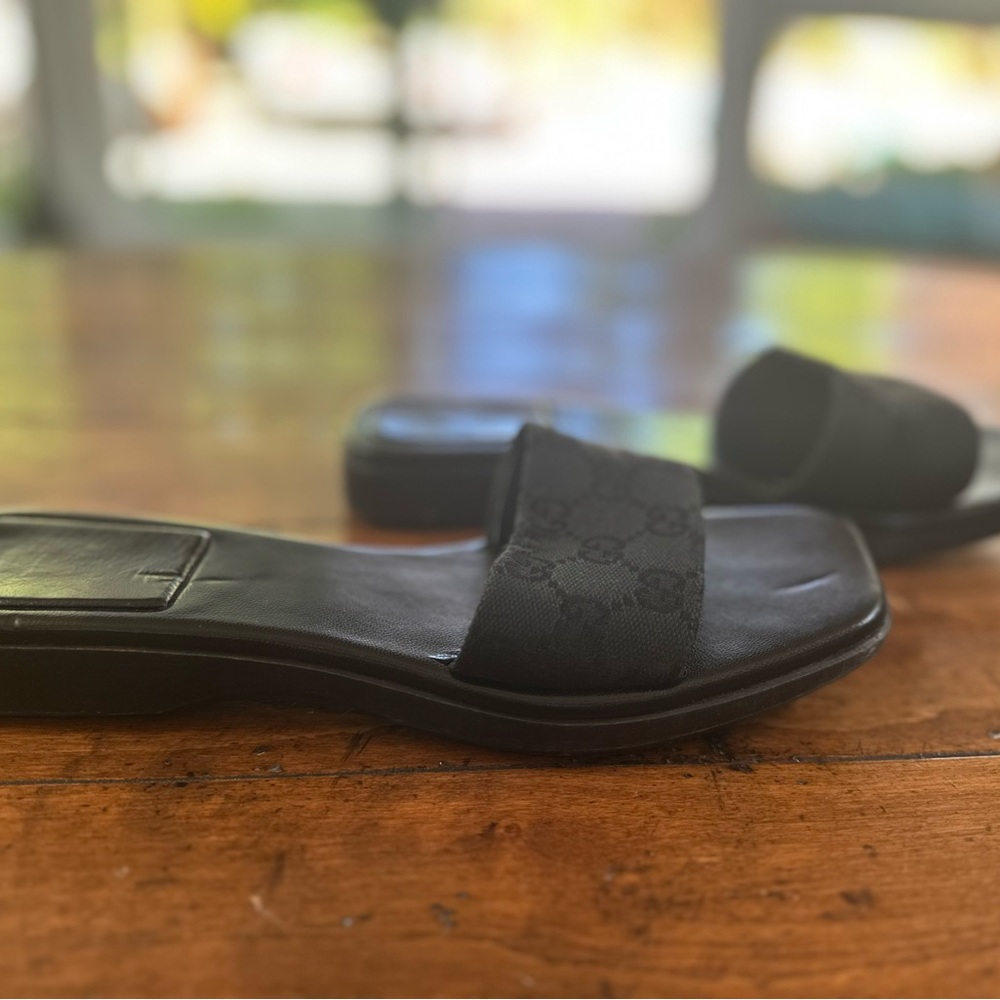 Gucci Black Slide Sandals